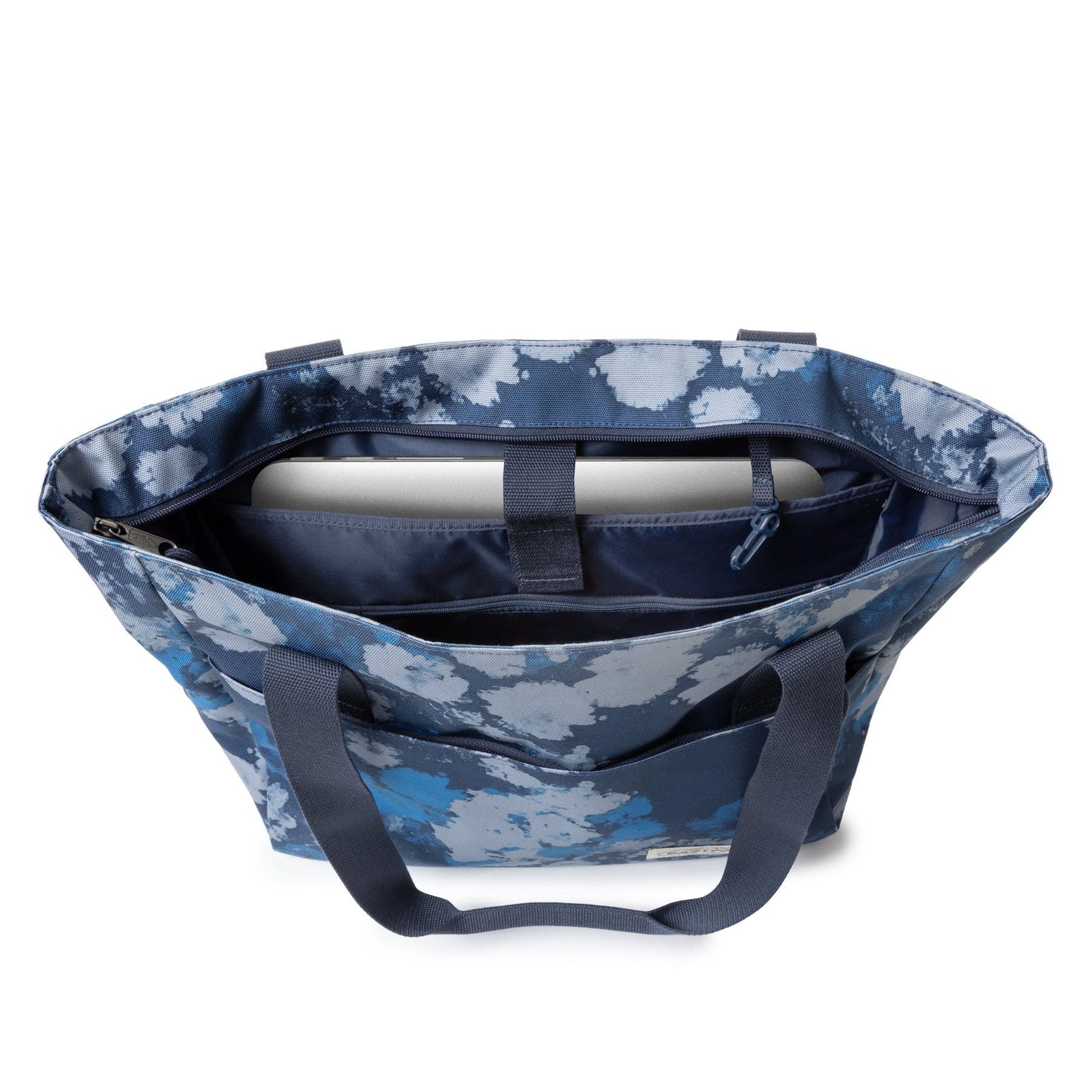 Washed Printblå